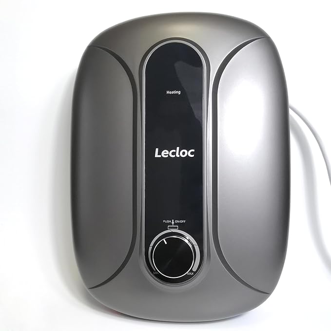 6.5kW 240V Mini Instant Hot Water Heater 1 Point of Use, Sleek Design, LED Temp. Display, Big Knob Control, 86-131℉ Thermostatic On Demand Electric Tankless Water Heater for Kitchen or Bathroom