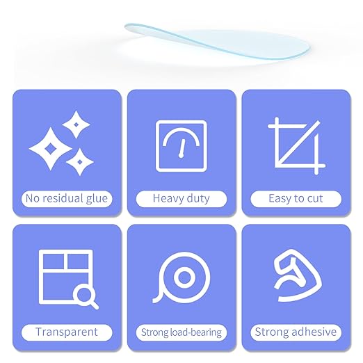 20PCS Heavy Duty Double Sided Adhesive Mounting Circle Tape- Waterproof,Strong Adhesion,Clear, High Strength,No Residue Removability for Hanging,Wall Mounting, Home Decor,Adhesive for Shower