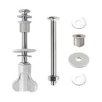 2Pcs Universal Toilet Tank Bolts Nuts, Heavy Duty Toilet Seat Screw Bolt Set, Premium Stainless Steel Hardware with Rubber Washers, Extra Long Nuts Easy Installation (MFL02)