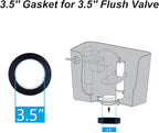 Hibbent Universal Toilet Tank To Bowl Gaskets with 3 Set Brass Hardware Kits Fits Most 3-Inch 3.5-Inch flush valve opening 2-Piece Toilet Tanks