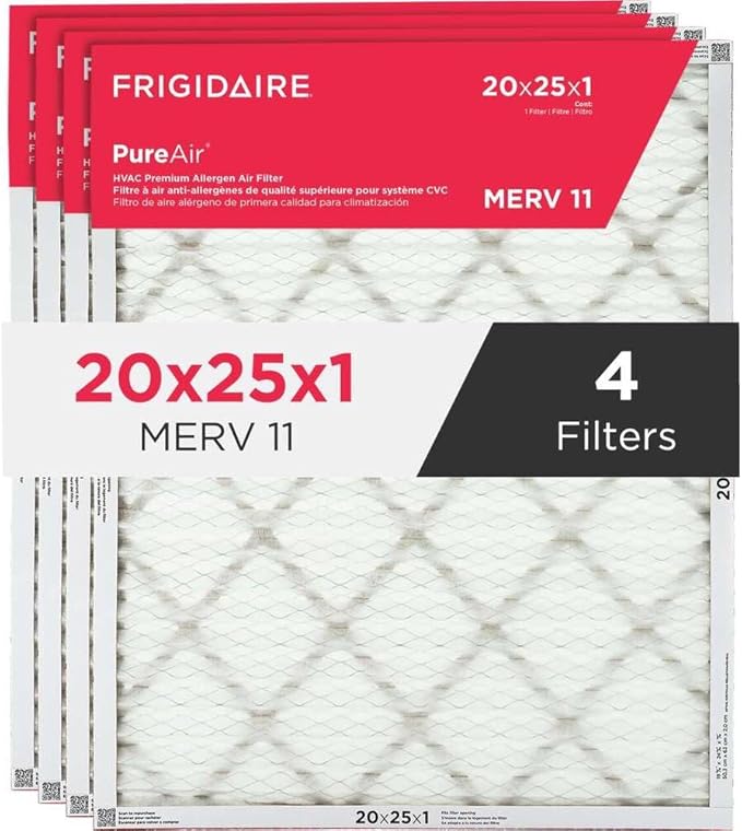 Frigidaire PureAir® 20" x 25" x 1" MERV 11 Air Filter - 4 Pack