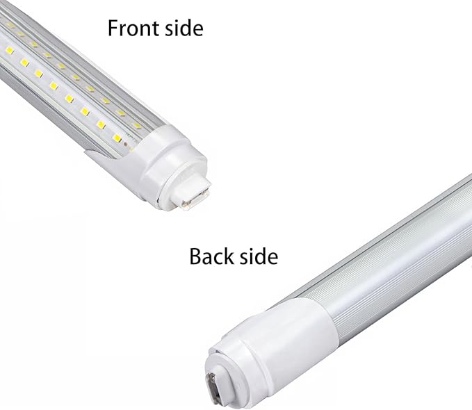 4ft T8 LED Tube Lights,36W 3600lm,White 6500K,R17d Base,45.8 inches End to End,60W F48T12 Fluorescent Bulb Replacement,Ballast Bypass,Dual-Ended Connection,Sign,Shop Lighting,Pack of 10