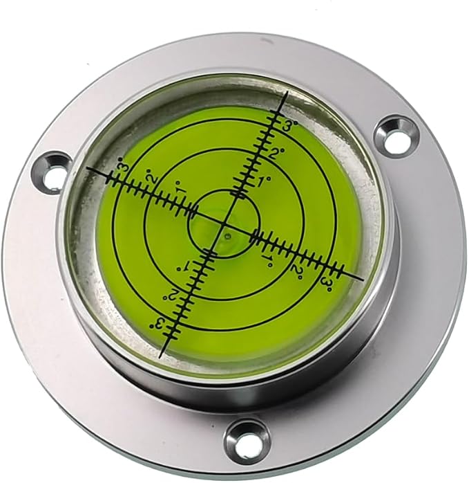 Metal Horizontal Bubble Cow Eye Level Universal Horizontal Bubble Flange Water Bubble Level Horizontal Bubble Small Household (60 * 14mm)