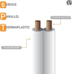 Sunlite 04120-SU 12-Foot Household Extension Cord, Three 2-Prong Polarized Sockets, Tamper Guards, Indoor Use, For Small Appliances, Electronics, Lamps, Fans, Mobile Devices, UL Listed, White