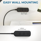 Outdoor Power Strip Weatherproof, Transparent IPX6 Waterproof Surge Protector with 3 Wide Outlets, 1625W/13A, 10FT Extension Cord, Wall Mountable for Indoor Outdoor, UL FCC Listed