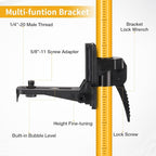 13.7 Ft./4.2M Professional Lasers Level Pole with Tripod, Adjustable Telescoping Pole for Leveling Tools, Multi-functional Fine-tuning Bracket with 1/4” and 5/8” Thread Adapters, Includes Carrying Bag