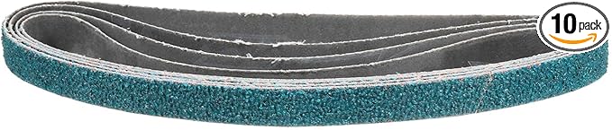 3/8 x 21 Inch Sanding Belt, 10 Pcs 40 Grit Zirconia Knife Sharpener Belts Work Sharpening for Belt Sander Knife Carving Tool Metal Working