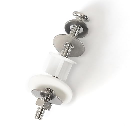 4Pcs Toilet Lid Accessories for Top Mount Toilet Seats, SUS304 Stainless Steel Toilet Seat Hinge Screws, Easy Installation, Secure Fit Most Toilet Seat (MFL05)