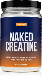 Naked Pure Micronized Orange Creatine Monohydrate - 36 Servings - 500 Grams, 1.1Lb Bulk, Vegan, Non-GMO, Gluten Free, Soy Free. Aid Strength Gains, No Artificial Ingredients Creatine