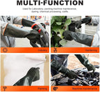 Heavy Latex Chemical Resistant Gloves - Reusable Long Rubber Dishwashing Gloves with Forearm Protection for Men - Waterproof, Industrial Safety Gear, Acid & Alkali Resistant, Oil-Proof，22“XL,1 Pair