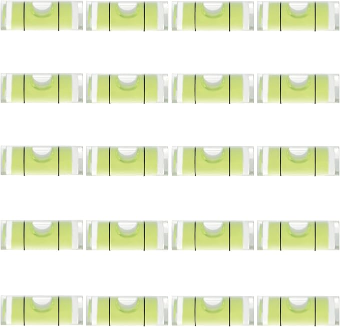 JYK Mini Cylindrical Level 20pcs,8x22m Small Horizontal Bubble Levels - Ideal for Measuring, Layout & DIY Projects