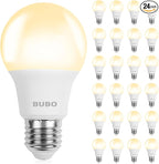 BUBO A19 LED Light Bulbs, 40 Watt Equivalent LED Bulbs, Soft White 2700K, 550 Lumens, E26 Standard Base, Non-Dimmable, 5W Soft White LED Bulbs for Bedroom Living Room Home Office, 24 Pack