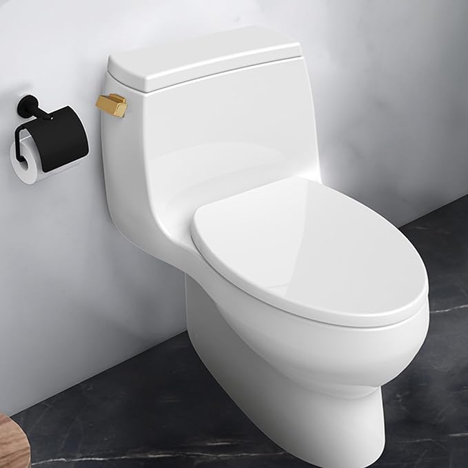 Toilet Flush Handle Replacement, Side Mount Toilet Tank Lever Compatible with Kohler 85114-CP Trip Lever Kit, Polished Golden