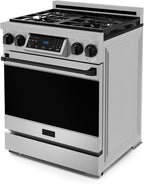 Gordon Ramsay by THOR Kitchen 30 Inch Professional Liquid Propane Range with Tilt Panel Touch Control in Stainless Steel/Black
