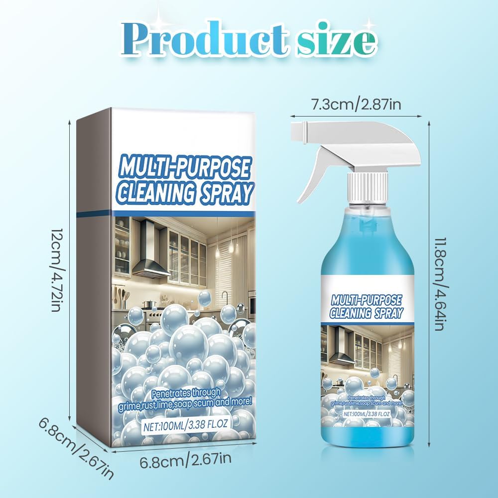 2026 New Spray Splash Cleaner, Purpose Cleaning Spray, Powerful Degreaser Sprays for Kitchen, Easy to Use Grime Remover for Household Cleaning, Convenient Handheld Cleaner for Home Family (2)