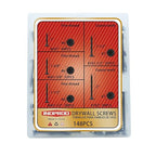 Drywall Screws Assortment Kit, #6#7 Black Wood Screws for Drywall, Phosphate Coated Finish, Fine Thread Sheetrock Screws Set, Phillips Bugle Head Self Tapping Dry Wall Screws, 148 Pcs