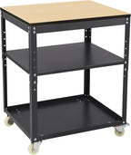 Planer Stand,Height Adjustable Planer Table with Wheels, 500 lbs Load Capacity Three-Tier Storage Tool Stand for Planers, Miter Saws, Table Saws, and Power Tools