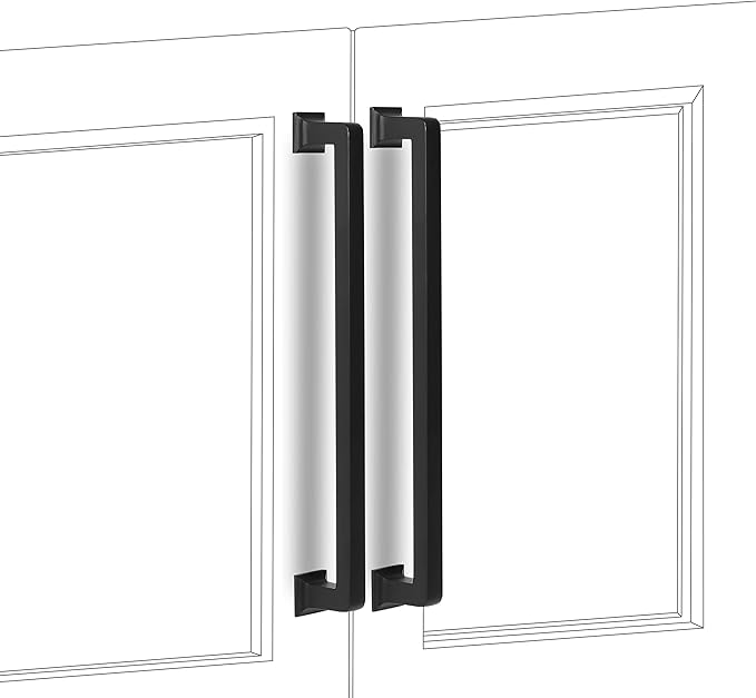 COTYKILEY 10 Pack 7 Inch(177mm) Matte Black Kitchen Cabinet Handles Cabinet Pulls Cabinet Door Handles Kitchen Cabinet Hardware Cupboard Drawer Pulls Dresser Handles