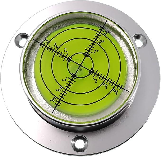 Metal Horizontal Bubble Cow Eye Level Universal Horizontal Bubble Flange Water Bubble Level Horizontal Bubble Small Household (60 * 14mm)