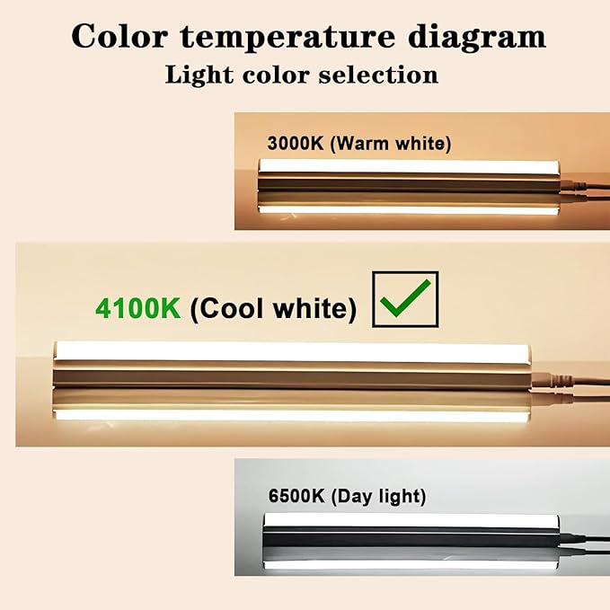 amgolibi T5 14W 4100K Fluorescent Tube, 22 Inches F14T5/841 Straight Fluorescent Bulb, F14T5/CW Fluorescent Lamp for Counter and Cabinet Fixture, Cool White 1250 Lumen G5 Base