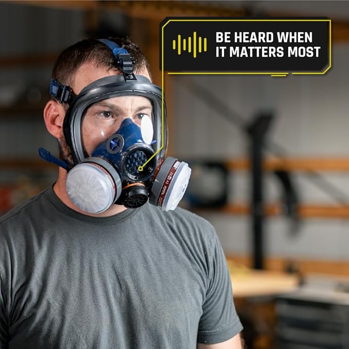 Parcil Distribution Full Face Respirator Mask with Filters – Durable Full Face Respirator Gas Mask, Bayonet Filter Compatible