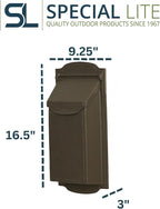 Special Lite Contemporary Vertical Wall Mount Mailbox - Mocha Aluminum Mailbox for Wall Mount - SVC-1002-MOC
