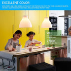 Jensense Edison LED Light Bulbs E26 Bulb 60 watt Equivalent Dimmable Light Bulbs 2700K Warm Soft White Vintage 7W Edison Bulbs 110V 120V 800 Lumen CRI90, 1 Pack