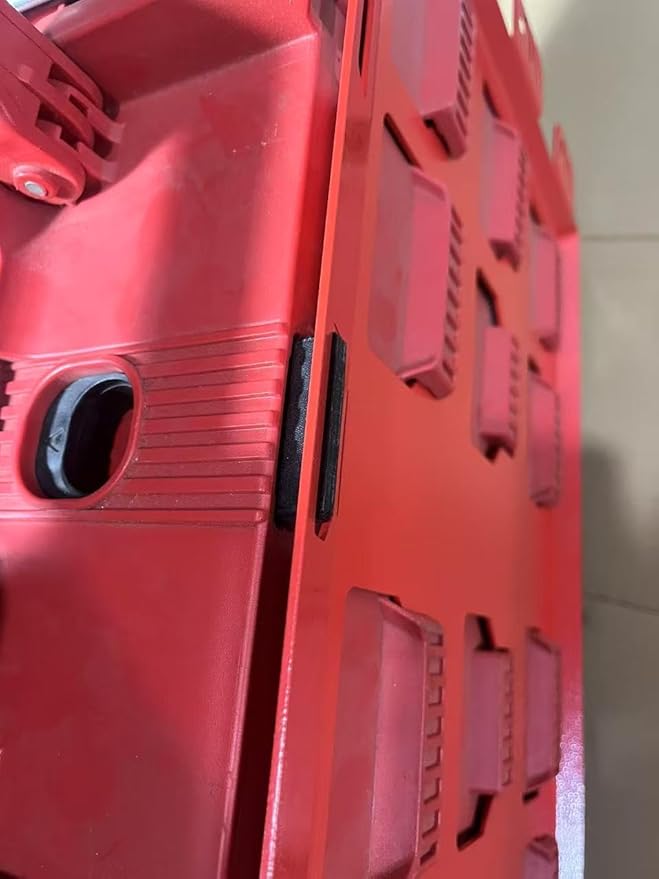 Packout Mounting Plate, Metal Base for Milwaukee Toolboxes, Wall or Floor Mount (1, RED-A)