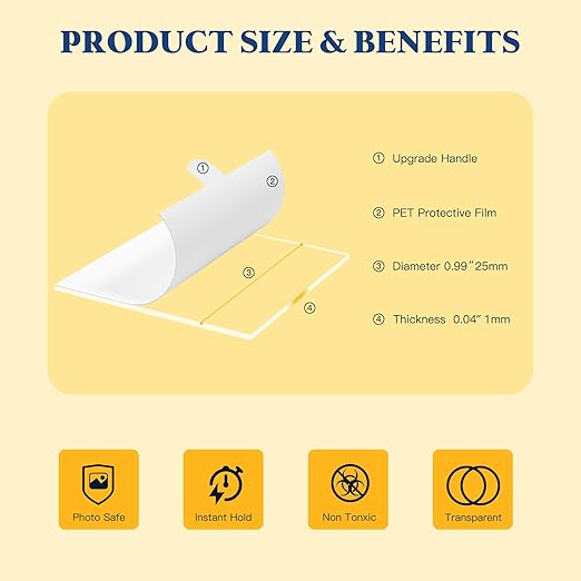 0.99'' Double Sided Sticky Tack, 75pcs Removable Mounting Putty, No Trace Adhesive Putty, TackPutty for Wall Hanging, Crafts, Posters, Picture Classroom Decoration Museum