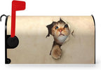 Cat Magnetic Mailbox Cover Large Size Cute Kitty Decorative Mailbox Wraps Post Box Cover Oversized for Garden Yard 21 * 25.5 Inch
