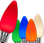 Wintergreen Lighting 25 Pack OptiCore C9 Multicolor Smooth Finish LED Christmas Light Bulbs, Heavy Duty E17 Base Outdoor Christmas Lights Replacement