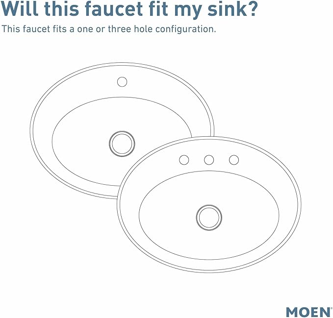 Moen Gibson Matte Black One-Handle Single Hole Modern Bathroom Sink Faucet with Optional Deckplate, Bathroom Faucets for Sink 1-hole Deck Mounted Setup, 6145BL