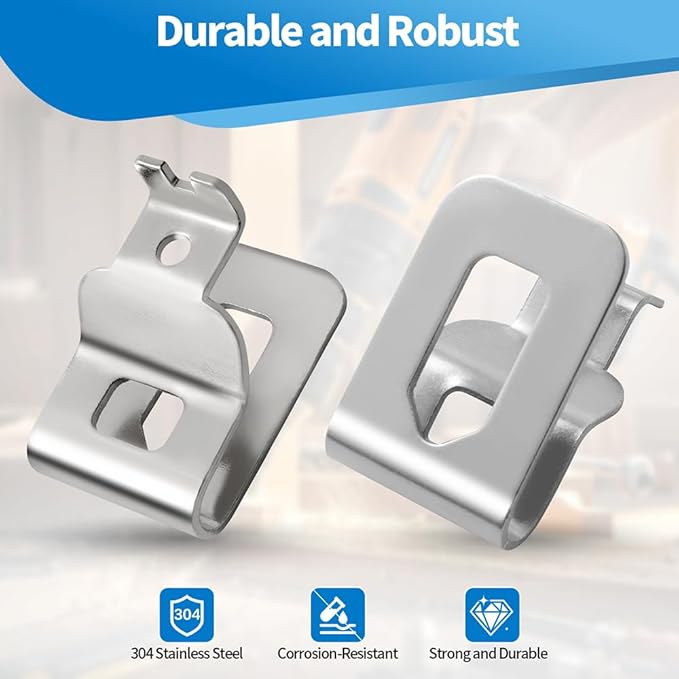 4PCS Belt Clips for Dewalt, Premium 304 Stainless Steel Replacement Clip, with Screws, for Dewalt DCD7771 Compatible with 20V Power Tools for N268241 N086039 DCD980 DCD985 DCD980L2 DCD985L2