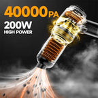 Handheld Car Vacuum Cordless, Portable Cars Vacuum Cleaner with 40000Pa High Power & Suction, Powerful 4-in-1 Hand Held Air Duster Fast Cleaning for Car,Home,Office,Pet Hair (Yellow)