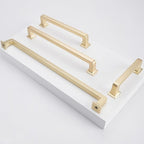 COTYKILEY10 Pack 3.75 Inch(96mm) Brushed Brass Kitchen Cabinet Handles Gold Cabinet Pulls Cabinet Kitchen Cabinet Hardware