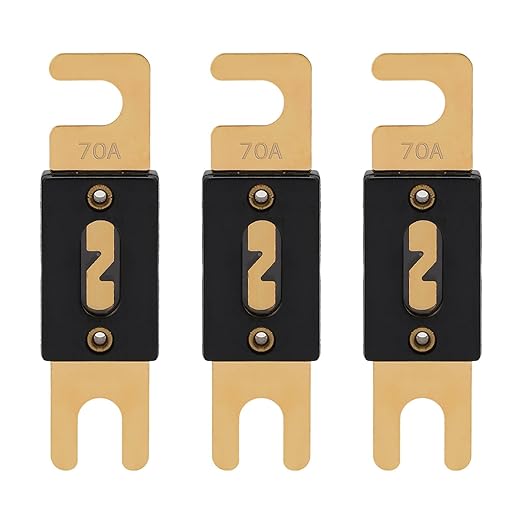70A ANL Fuse 70 Amp Inline Blade Fuses 32V for Car Audio Inverter Automotive Stereo (Pack of 3 pcs)