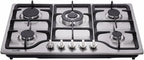 30 inch Gas Cooktops Dual Fuel Sealed 5 Burners Gas Cooktop Drop-In Stainless Steel Gas Hob Gas DK257-A01 Cooktop