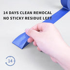 ADHES Blue Painters Tape Blue Tape Painting Tape for Walls,UV Anti,14 Days Clean Remove,1.41nch x 45yard,3Rolls