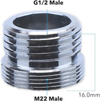 Faucet Diverter Valve with Aerator, 3-Way Diverter Valve for Hand Held Shower, Sink Faucet Splitter for Kitchen and Bathroom, with 55/64'', 15/16'', G1/2” Adapters