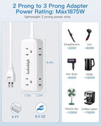 US to Japan Adapter, 1875W 2 Prong Extension Cord 5 FT with 180 Rotating Flat Plug, Type A Travel Adaptor for USA to Japanese Tokyo Canada Mexico Philippines Peru China Colombia