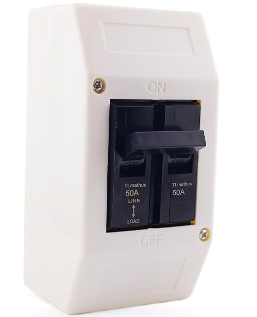 Unit Mount Circuit Breaker, THQC2150WL 2P 50 Amp Breaker, Molded Case Circuit Breaker Feed-Thru, 120/240VAC, Standard