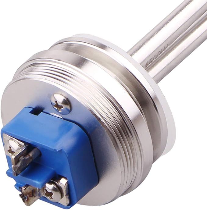 DERNORD 1.5" Inch (OD50.5mm) Tri-clamp Foldback Heating Element Stainless Steel Immersion Water Heater (120V 1500W)