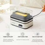 Evoloop Rapid Egg Cooker Electric 6 Eggs Capacity, Soft, Medium, Hard Boiled, Poacher, Omelet Maker Egg Poacher With Auto Shut-Off, BPA Free