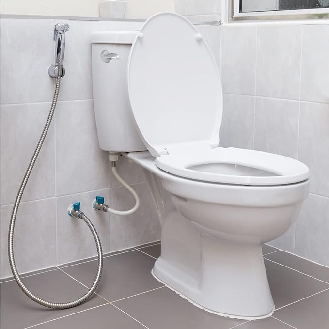 iFealClear 2 Pack Universal Brass Toilet Handle Replacement Kit, Side/Angle Mount Toilet Tank Flush Lever with Lock Nut, Fits Most Toilets, Chrome