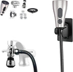 Kitchen Faucet Hose Sprayer Attachment for Tub & Sink, Black Stainless Steel Hose, Water Saving Aerator & 3-way Diverter Valve
