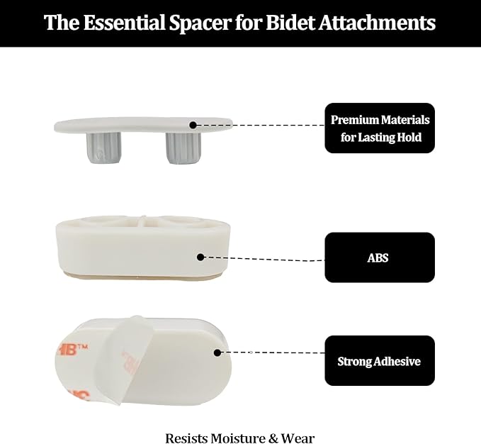 4 Pack Universal Toilet Seat Bumpers Stable Toilet Seats, Noise Reduction, and Easy Installation Equipped with Durable Adhesive Fits Most Toilet Models