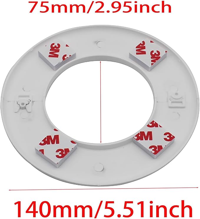 2 Pack Wall Split Flange ABS Round Escutcheon Plate for 3.0"/ 76mm Diameter Pipe Faucet Decoration Accessories (White)