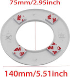 2 Pack Wall Split Flange ABS Round Escutcheon Plate for 3.0"/ 76mm Diameter Pipe Faucet Decoration Accessories (White)