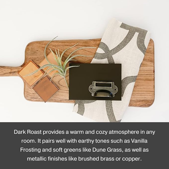 Country Chic All-in-One Chalk Paint for Furniture, Cabinets, Home Decor, Eco-Friendly, Matte Finish, Built-In Primer & Top Coat for Wood, Metal - Dark Roast (Dark Brown) - Pint 16 oz (475 ml)