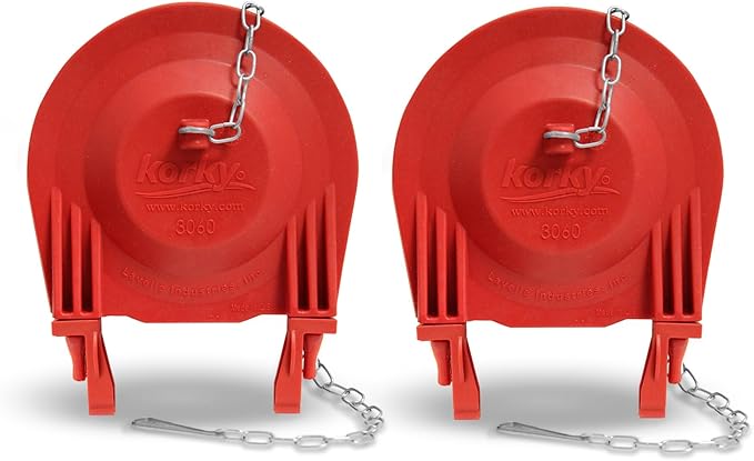 Korky Premium Large 3-Inch Universal Toilet Flapper - Long Lasting Rubber - Easy to Install - Made in USA, 3062 (2 Pack)